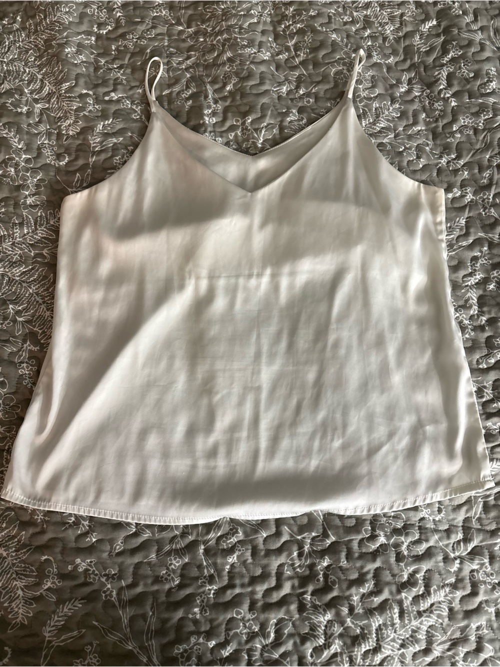 White V-Neck Spaghetti Strap Cami Top